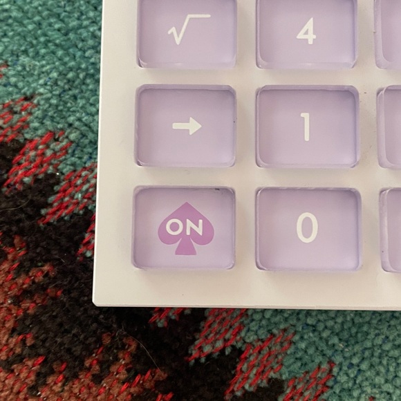 Kate Spade Lavender and White Office Calculator - Picture 3 of 4